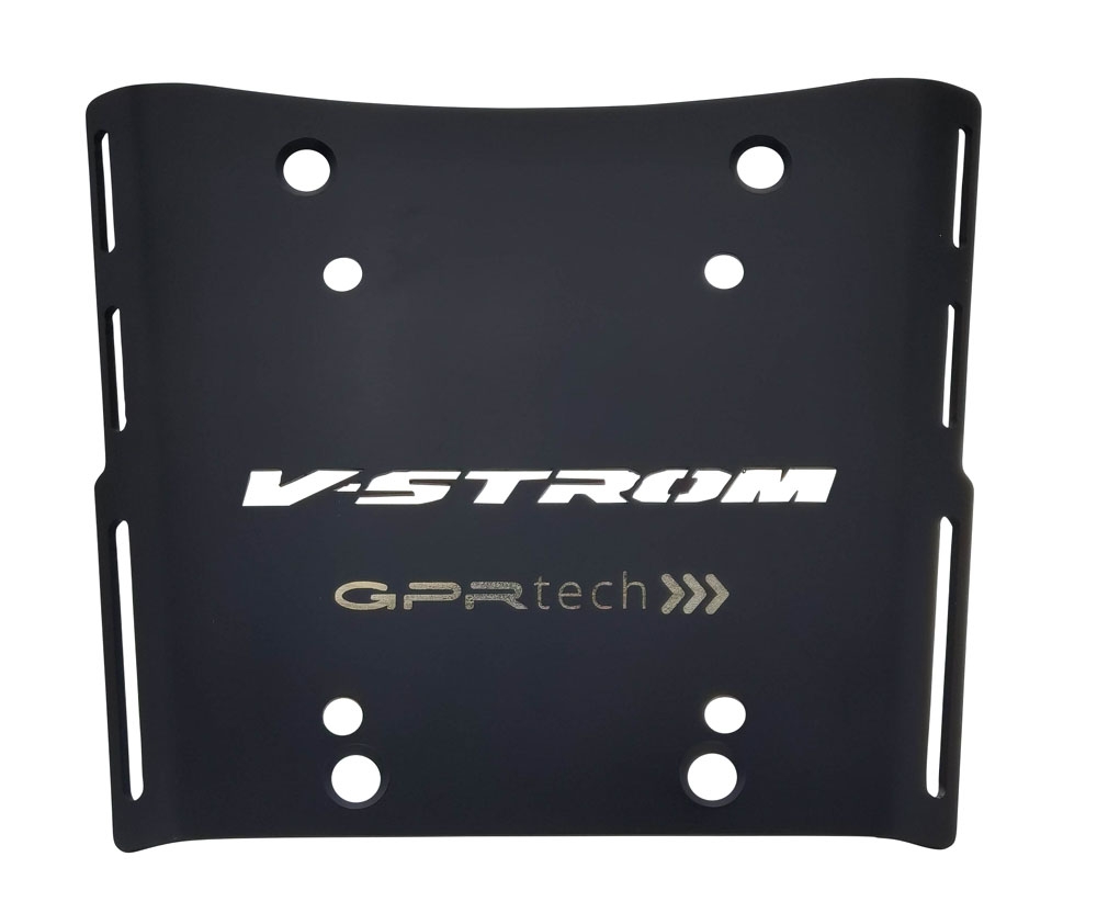 GPR TECH Suzuki V-Strom Dl 650 2012/2016 e3 Topcase aus Aluminium, silberfarben mit spezifischer Platte inklusive Kapazität Liter 35