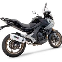 GPR auspuff kompatibel mit  Cf Moto 700 Mt 2023-2024, Albus Evo4, Zugelassener legaler Slip-On-Auspuff mit Abe, einschließlich abnehmbarem DB-Killer,katakysator und Verbindungsrohr 