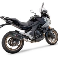 GPR auspuff kompatibel mit  Cf Moto 700 Mt 2023-2024, Furore Nero, Racing Slip-on, inkl. Verbindungsrohr, herausnehmbarem DB-Killer, ohne ABE 