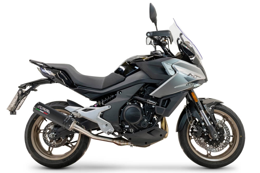 GPR auspuff kompatibel mit  Cf Moto 700 Mt 2023-2024, M3 Black Titanium, Rennauspuff, mit Verbindungsrohren, Artikel ohne Genehmigung 