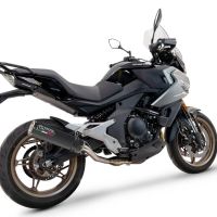 GPR auspuff kompatibel mit  Cf Moto 700 Mt 2023-2024, M3 Black Titanium, Rennauspuff, mit Verbindungsrohren, Artikel ohne Genehmigung 