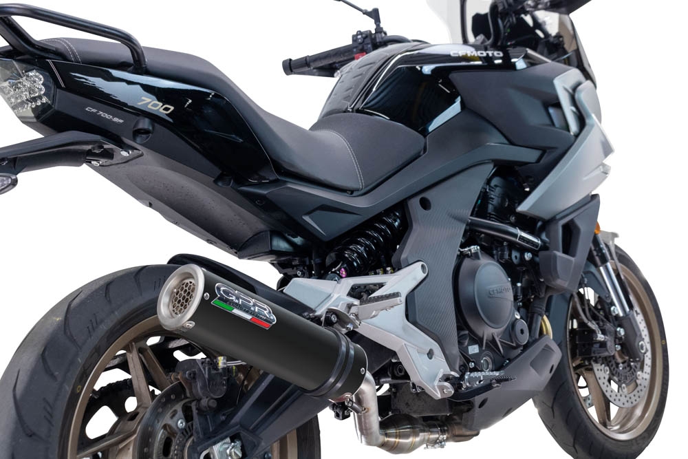 GPR auspuff kompatibel mit  Cf Moto 700 Mt 2023-2024, M3 Black Titanium, Rennauspuff, mit Verbindungsrohren, Artikel ohne Genehmigung 