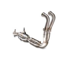 GPR auspuff kompatibel mit  Aprilia RS 457 2024-2025, Ghost Inox, Racing-Komplettsystem-Auspuff, einschließlich Krümmer und abnehmbarem DB-Killer 