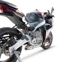 GPR auspuff kompatibel mit  Aprilia RS 457 2024-2025, Ghost Inox, Racing-Komplettsystem-Auspuff, einschließlich Krümmer und abnehmbarem DB-Killer 