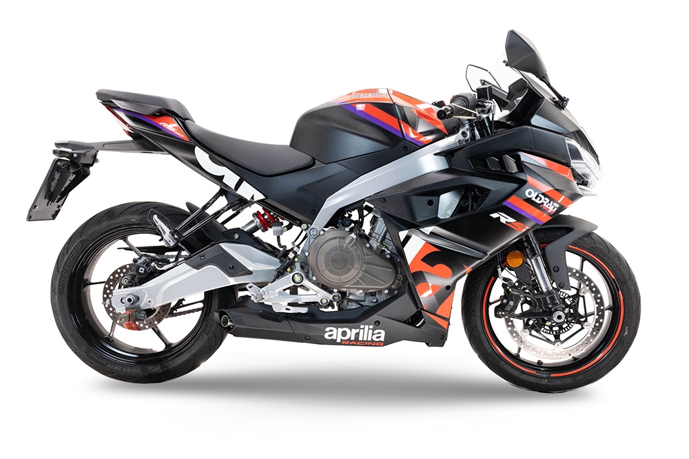 GPR auspuff kompatibel mit  Aprilia RS 457 2024-2025, Ghost Inox, Racing-Komplettsystem-Auspuff, einschließlich Krümmer und abnehmbarem DB-Killer 