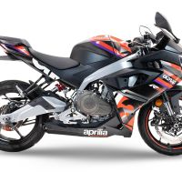GPR auspuff kompatibel mit  Aprilia RS 457 2024-2025, Ghost Inox, Racing-Komplettsystem-Auspuff, einschließlich Krümmer und abnehmbarem DB-Killer 