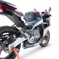 GPR auspuff kompatibel mit  Aprilia RS 457 2024-2025, Ghost Inox, Racing-Komplettsystem-Auspuff, einschließlich Krümmer und abnehmbarem DB-Killer 
