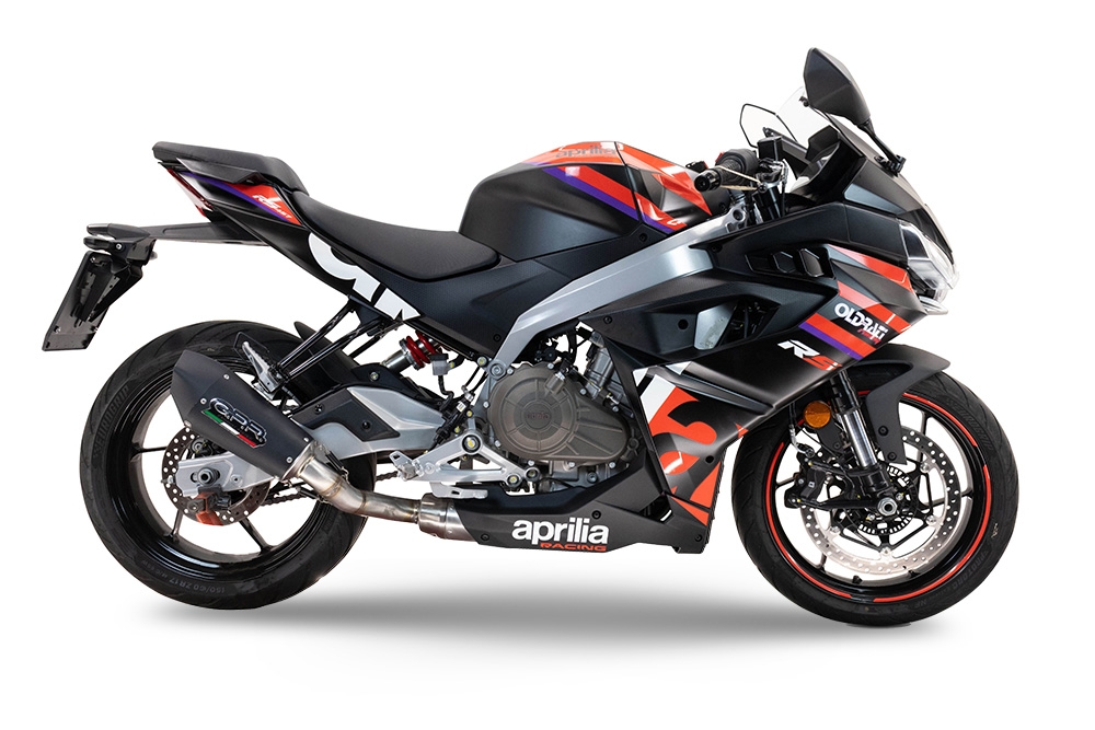 Esapament GPR compatibil cuApriliaRS 45720242025New Gpe Black titaniumRacing-Komplettsystem-Auspuff, einschließlich Krümmer und abnehmbarem DB-Killer