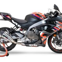 GPR auspuff kompatibel mit  Aprilia RS 457 2024-2025, New Grand Prix Evo Titanium, Homologierte auspuff mit verbindungsrohr und katalysator 