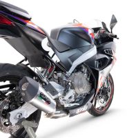 GPR auspuff kompatibel mit  Aprilia RS 457 2024-2025, New Grand Prix Evo Titanium, Homologierte auspuff mit verbindungsrohr und katalysator 