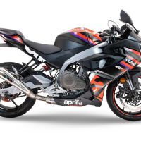 GPR auspuff kompatibel mit  Aprilia RS 457 2024-2025, Powercone Evo, Racing-Komplettsystem-Auspuff, einschließlich Krümmer und abnehmbarem DB-Killer 