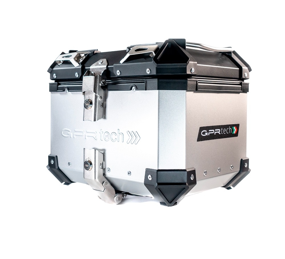 GPR TECH Zontes E 350 2023/2024 Topcase aus Aluminium, Inklusive Stahlplatte und Aluminium-Dachträger Kapazität Liter 26