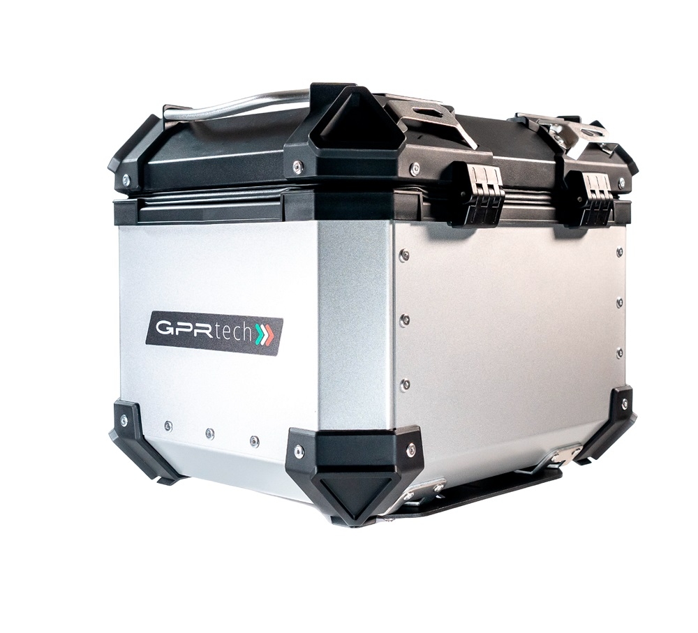 GPR TECH Zontes E 350 2023/2024 Topcase aus Aluminium, Inklusive Stahlplatte und Aluminium-Dachträger Kapazität Liter 26