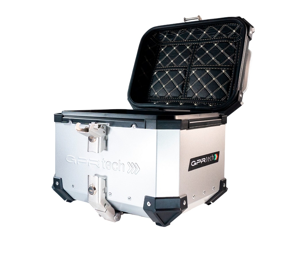 GPR TECH Zontes E 350 2023/2024 Topcase aus Aluminium, Inklusive Stahlplatte und Aluminium-Dachträger Kapazität Liter 26
