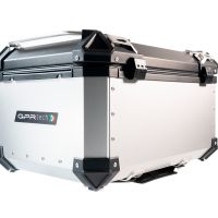 GPR TECH Honda X-Adv 750 2021/2024 e5 Topcase aus Aluminium, silberfarben mit spezifischer Platte inklusive Kapazität Liter 55