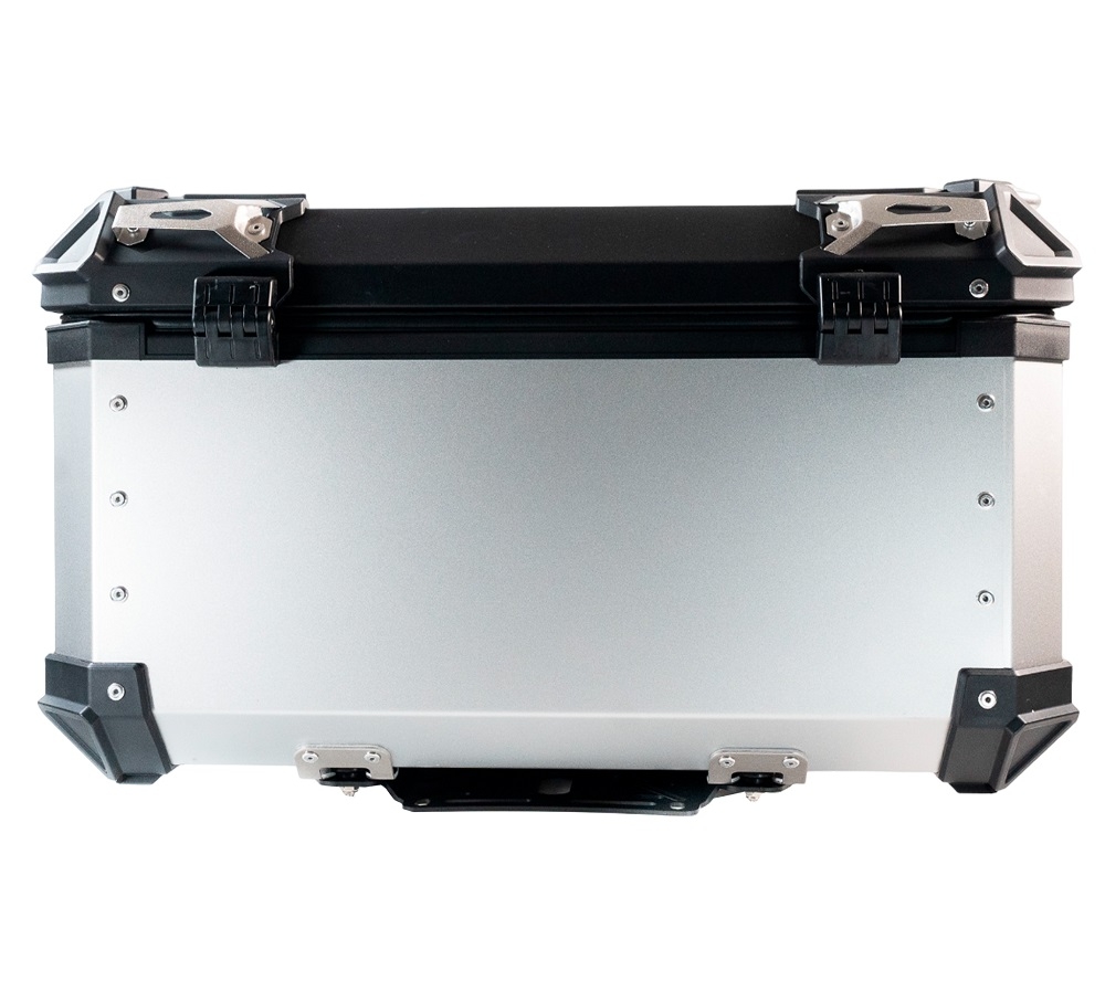 GPR TECH Honda X-Adv 750 2021/2024 e5 Topcase aus Aluminium, silberfarben mit spezifischer Platte inklusive Kapazität Liter 55