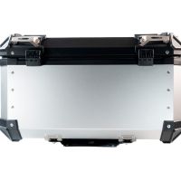 GPR TECH Honda X-Adv 750 2021/2024 e5 Topcase aus Aluminium, silberfarben mit spezifischer Platte inklusive Kapazität Liter 55
