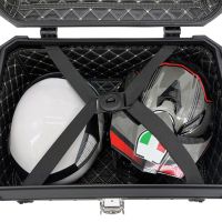 GPR TECH Honda X-Adv 750 2021/2024 e5 Topcase aus Aluminium, silberfarben mit spezifischer Platte inklusive Kapazität Liter 55