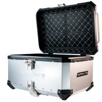 GPR TECH Honda Forza 750 2021/2024 e5 Topcase aus Aluminium, silberfarben mit spezifischer Platte inklusive Kapazität Liter 55