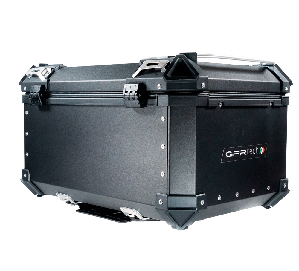GPR TECH Honda Forza 750 2021/2024 e5 Topcase aus Aluminium, schwarze Farbe mit spezifischer Platte enthalten Kapazität Liter 55