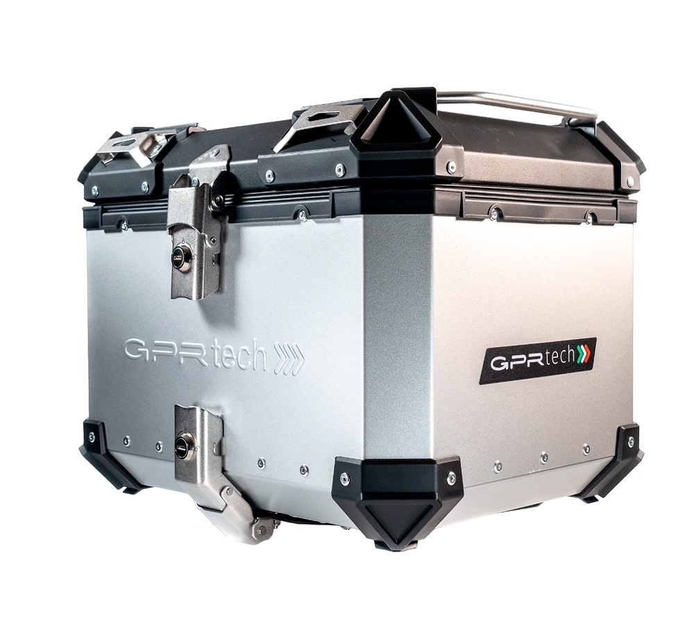 GPR TECH Zontes E 350 2023/2024 Topcase aus Aluminium, Inklusive Stahlplatte und Aluminium-Dachträger Kapazität Liter 35