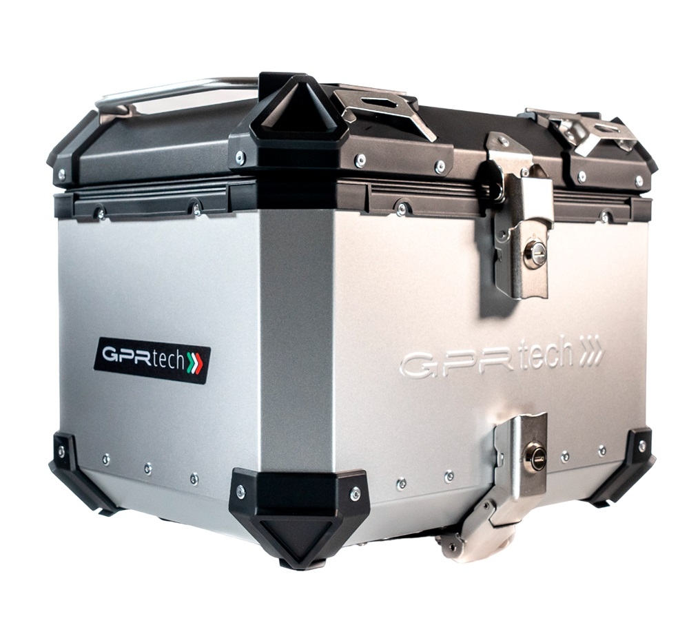 GPR TECH Zontes E 350 2023/2024 Topcase aus Aluminium, Inklusive Stahlplatte und Aluminium-Dachträger Kapazität Liter 35