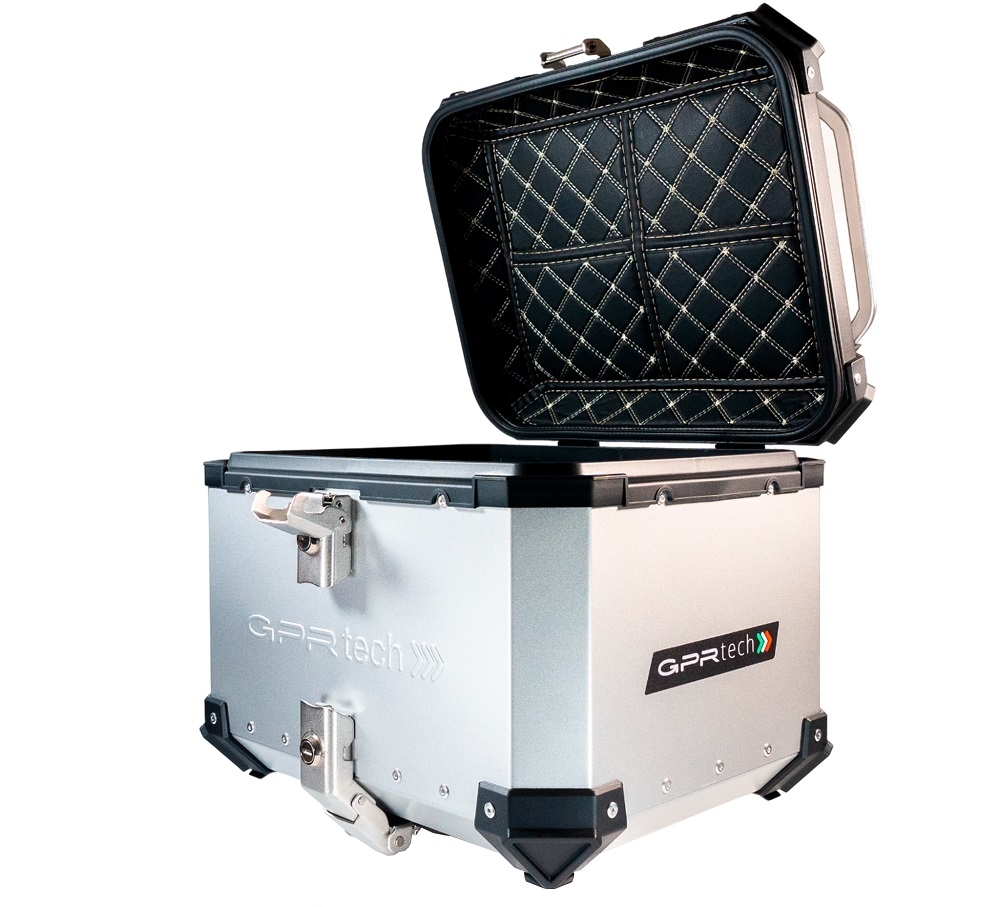 GPR TECH Zontes E 350 2023/2024 Topcase aus Aluminium, Inklusive Stahlplatte und Aluminium-Dachträger Kapazität Liter 35