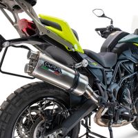 GPR auspuff kompatibel mit  Benelli Trk 702  2023-2024, Dual Inox, Zugelassener legaler Slip-On-Auspuff mit Abe, einschließlich abnehmbarem DB-Killer und Verbindungsrohr 