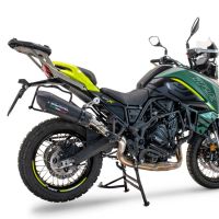 GPR auspuff kompatibel mit  Benelli Trk 702 X 2023-2024, New Grand Prix Evo Black Titanium, Zugelassener legaler Slip-On-Auspuff mit Abe, einschließlich abnehmbarem DB-Killer und Verbindungsrohr 