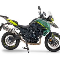 GPR auspuff kompatibel mit  Benelli Trk 702 X 2023-2024, New Grand Prix Evo Titanium, Zugelassener legaler Slip-On-Auspuff mit Abe, einschließlich abnehmbarem DB-Killer und Verbindungsrohr 