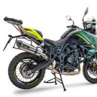 GPR auspuff kompatibel mit  Benelli Trk 702 X 2023-2024, New Grand Prix Evo Titanium, Zugelassener legaler Slip-On-Auspuff mit Abe, einschließlich abnehmbarem DB-Killer und Verbindungsrohr 
