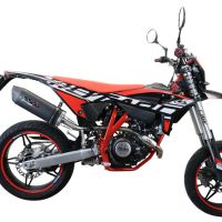 GPR auspuff kompatibel mit  Beta RR 125 4T Enduro 2021-2024, Furore Evo4 Nero, Zugelassener legaler Slip-On-Auspuff mit ABE, inklusive abnehmbarem DB-Killer, Verbindungsrohr und Katalysator 