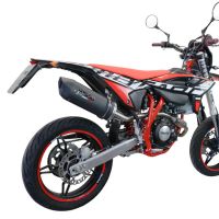 GPR auspuff kompatibel mit  Beta RR 125 4T Enduro 2021-2024, Furore Evo4 Nero, Zugelassener legaler Slip-On-Auspuff mit ABE, inklusive abnehmbarem DB-Killer, Verbindungsrohr und Katalysator 