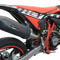 GPR auspuff kompatibel mit  Beta RR 125 4T Enduro 2021-2024, Furore Evo4 Nero, Zugelassener legaler Slip-On-Auspuff mit ABE, inklusive abnehmbarem DB-Killer, Verbindungsrohr und Katalysator 