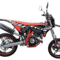 GPR auspuff kompatibel mit  Beta RR 125 4T Enduro 2021-2024, Furore Evo4 Poppy, Zugelassener legaler Slip-On-Auspuff mit Abe, einschließlich abnehmbarem DB-Killer,katakysator und Verbindungsrohr 