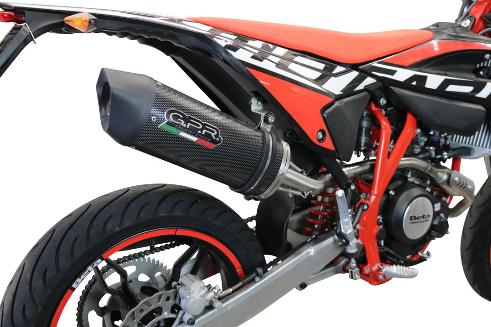 GPR auspuff kompatibel mit  Beta RR 125 4T Enduro 2021-2024, Furore Evo4 Poppy, Zugelassener legaler Slip-On-Auspuff mit Abe, einschließlich abnehmbarem DB-Killer,katakysator und Verbindungsrohr 
