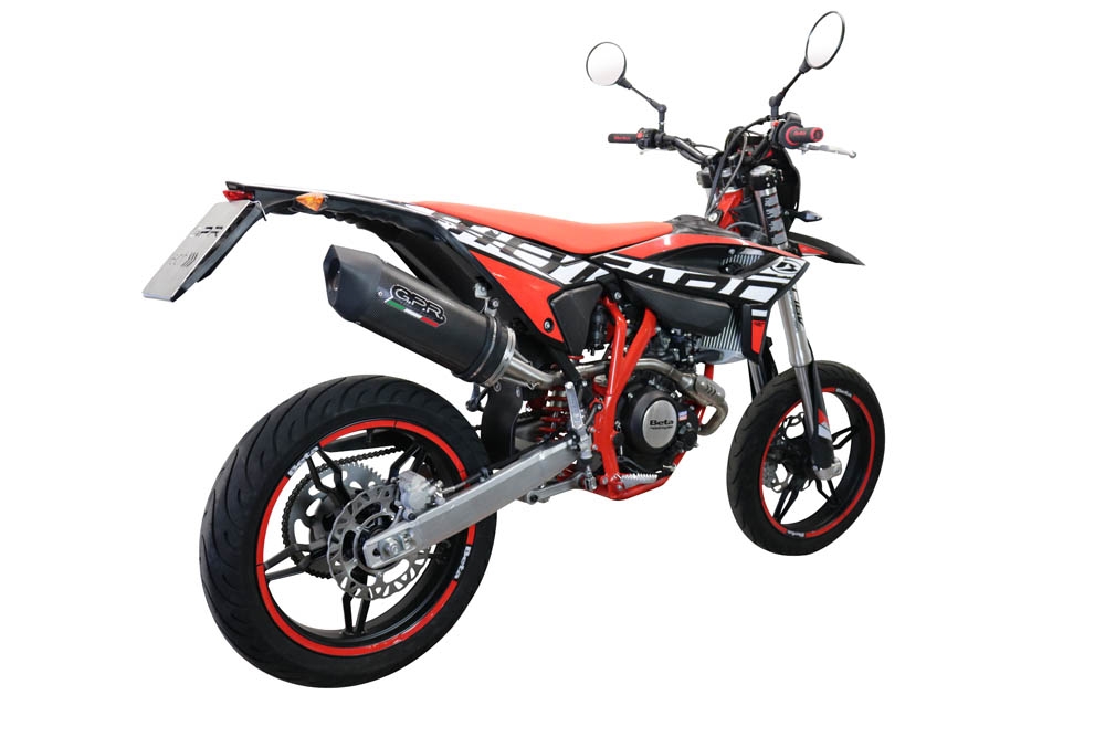 GPR auspuff kompatibel mit  Beta RR 125 4T Enduro 2021-2024, Furore Evo4 Poppy, Zugelassener legaler Slip-On-Auspuff mit Abe, einschließlich abnehmbarem DB-Killer,katakysator und Verbindungsrohr 