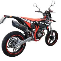 GPR auspuff kompatibel mit  Beta RR 125 4T Enduro 2021-2024, Furore Evo4 Poppy, Zugelassener legaler Slip-On-Auspuff mit Abe, einschließlich abnehmbarem DB-Killer,katakysator und Verbindungsrohr 
