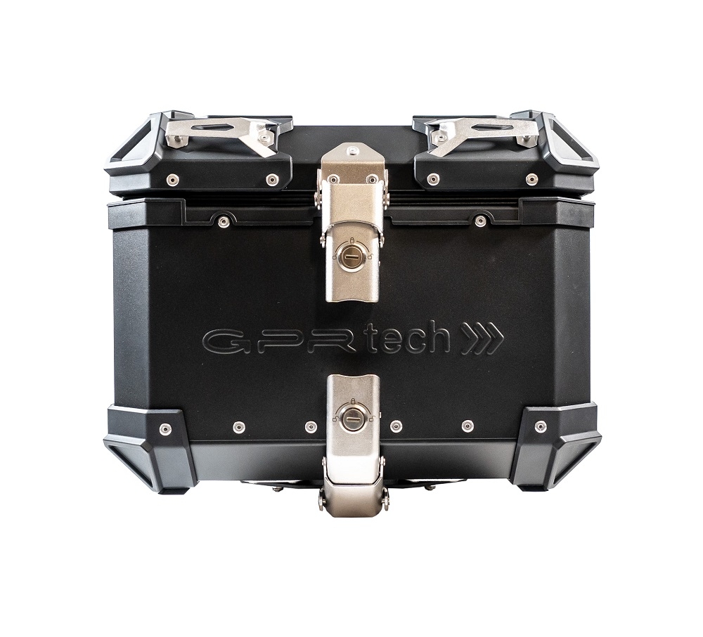 GPR TECH Honda Forza 300 2018/2023 Topcase aus Aluminium, schwarze Farbe mit spezifischer Platte enthalten Kapazität Liter 26