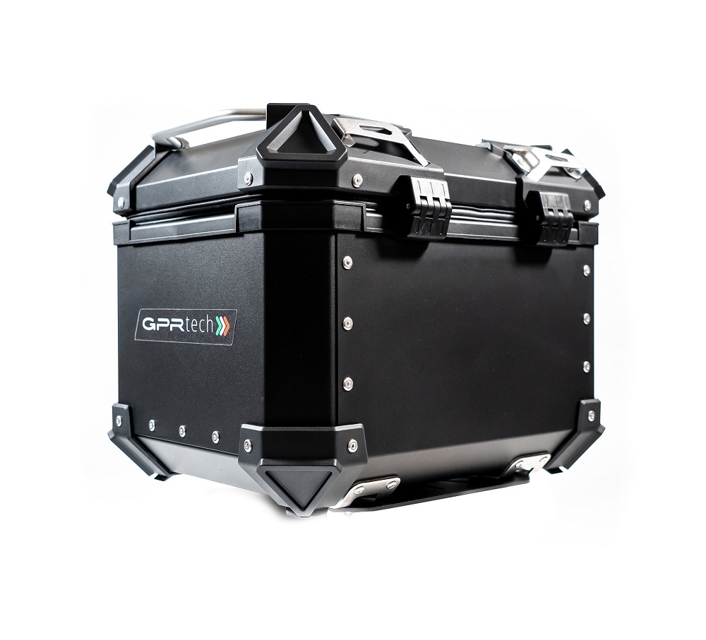 GPR TECH Honda Forza 300 2018/2023 Topcase aus Aluminium, schwarze Farbe mit spezifischer Platte enthalten Kapazität Liter 26