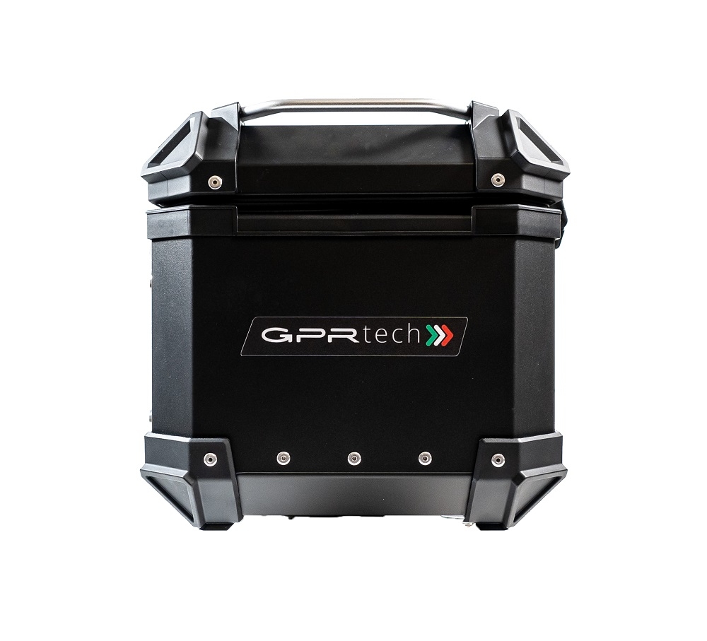 GPR TECH Honda Forza 300 2018/2023 Topcase aus Aluminium, schwarze Farbe mit spezifischer Platte enthalten Kapazität Liter 26