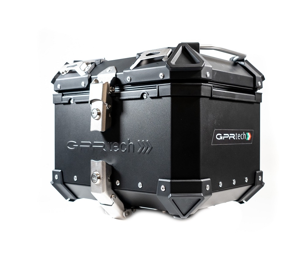 GPR TECH Honda Forza 300 2018/2023 Topcase aus Aluminium, schwarze Farbe mit spezifischer Platte enthalten Kapazität Liter 26