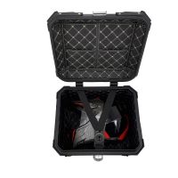 GPR TECH TOPCASE ALPI-TECH 45 LT. SCHWARZ Topcase aus Aluminium, mit Soft-Rückenlehne, schwarze Farbe mit Universalplatte inklusive Kapazität Liter 45