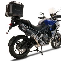 GPR TECH Triumph Tiger 850 Sport 2020/2024 e5 Topcase aus Aluminium, schwarze Farbe mit spezifischer Platte enthalten Kapazität Liter 45