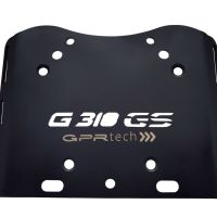 GPR TECH Bmw G 310 Gs 2017/2021 e4 Topcase aus Aluminium, schwarze Farbe mit spezifischer Platte enthalten Kapazität Liter 35