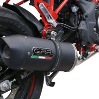 GPR auspuff kompatibel mit  Benelli Bn 125 2021-2024, Furore Evo4 Nero, Homologierte auspuff mit verbindungsrohr und katalysator 
