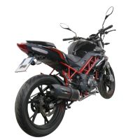 GPR auspuff kompatibel mit  Benelli Bn 125 2021-2024, Furore Evo4 Poppy, Homologierte auspuff mit verbindungsrohr und katalysator 