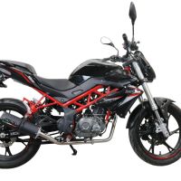 GPR auspuff kompatibel mit  Benelli Bn 125 2021-2024, M3 Black Titanium, Homologierte auspuff mit verbindungsrohr und katalysator 