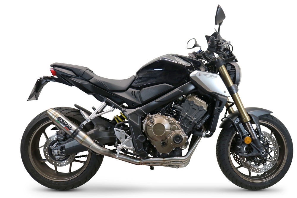 GPR auspuff kompatibel mit  Honda Cbr 650 R 2021-2023, Deeptone Inox, Racing-Komplettsystem-Auspuff, einschließlich Krümmer und abnehmbarem DB-Killer 