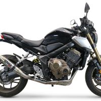 GPR auspuff kompatibel mit  Honda Cbr 650 R 2021-2023, Deeptone Inox, Racing-Komplettsystem-Auspuff, einschließlich Krümmer und abnehmbarem DB-Killer 